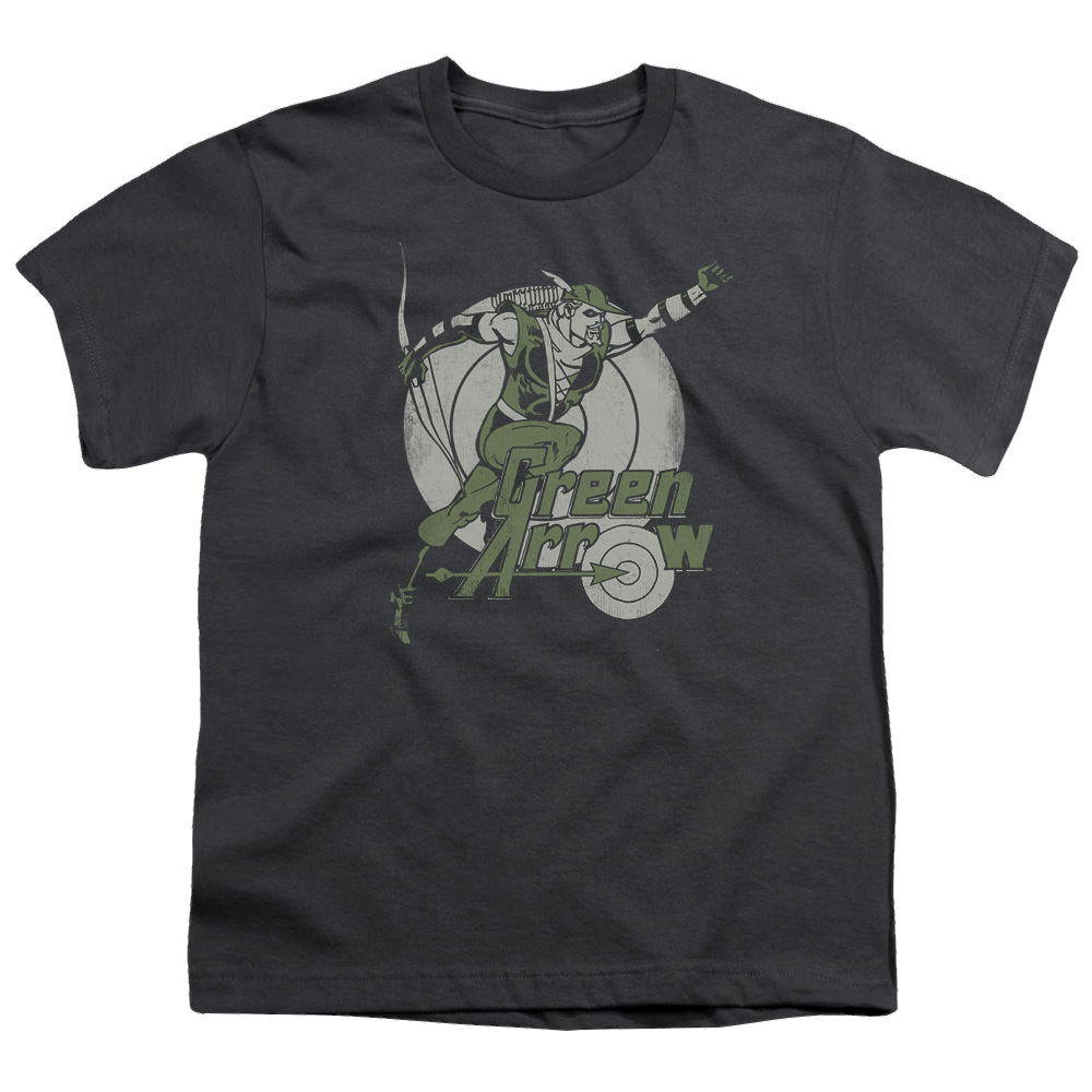 Green Arrow Right On Target - Youth T-Shirt Youth T-Shirt (Ages 8-12) Green Arrow