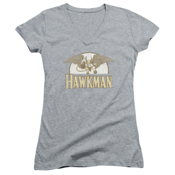 DC Comics Fly By - Juniors V-Neck T-Shirt Juniors V-Neck T-Shirt Hawkman