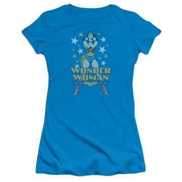 Turquoise juniors t-shirt with Wonder Woman DC Comics A Wonder graphic