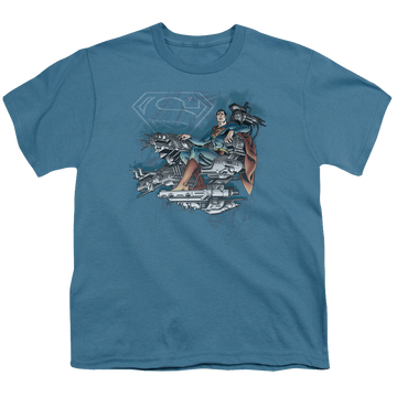 Superman Super Mind - Youth T-Shirt Youth T-Shirt (Ages 8-12) Superman