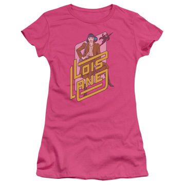 Hot pink juniors t-shirt with DC Comics Lois Lane graphic