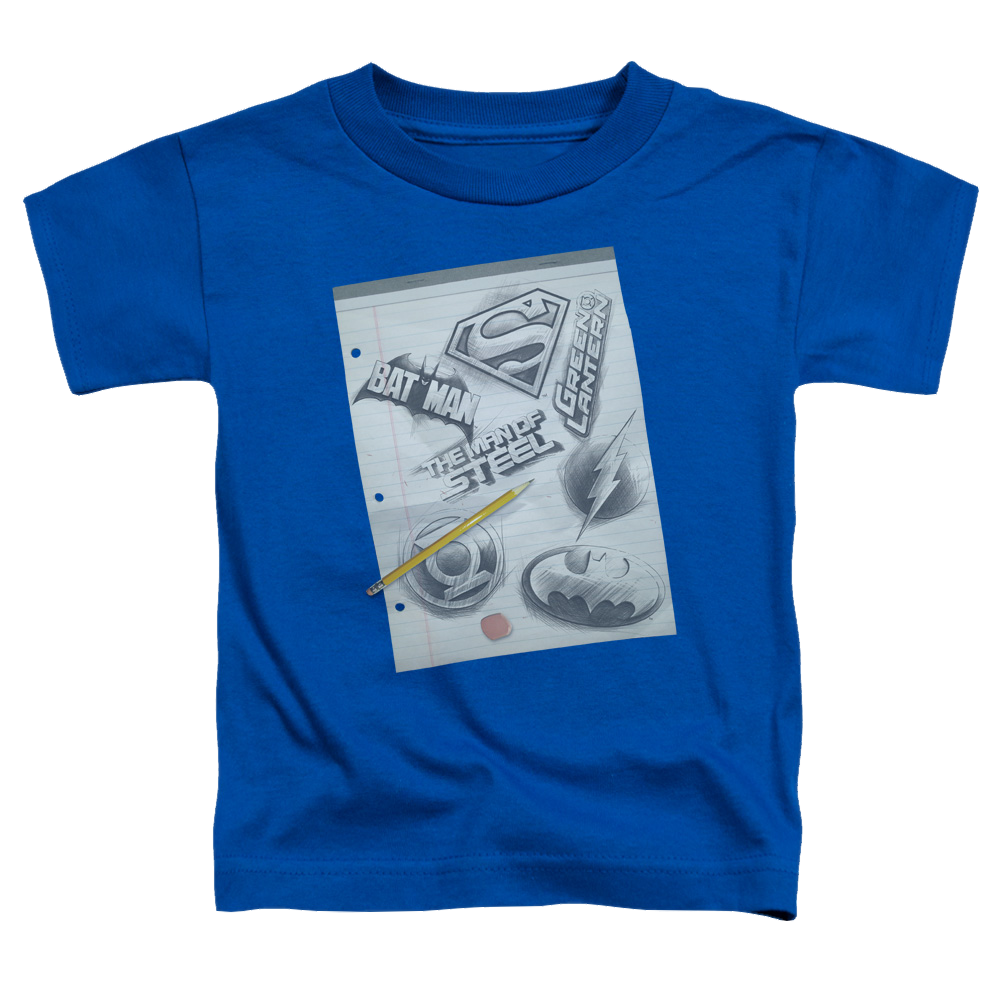 Justice League Logo Note Paper - Kid's T-Shirt Kid's T-Shirt (Ages 4-7) Justice League