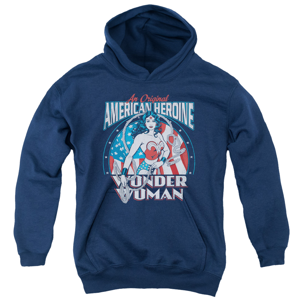 Wonder Woman American Heroine - Youth Hoodie Youth Hoodie (Ages 8-12) Wonder Woman