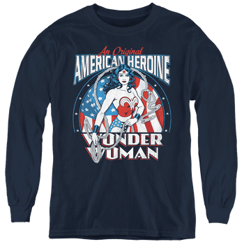 Wonder Woman American Heroine - Youth Long Sleeve T-Shirt Youth Long Sleeve T-Shirt Wonder Woman