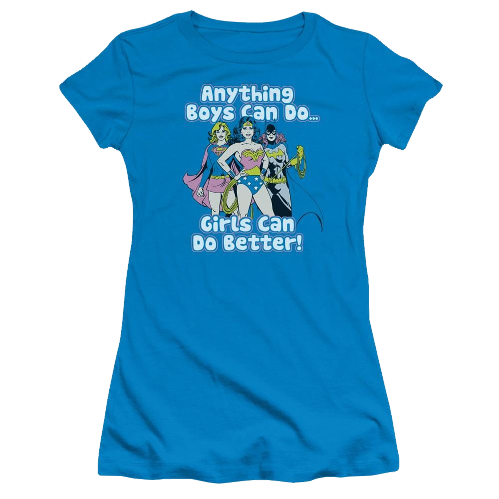 DC Comics Girls Can Do It Better - Juniors T-Shirt Juniors T-Shirt Justice League
