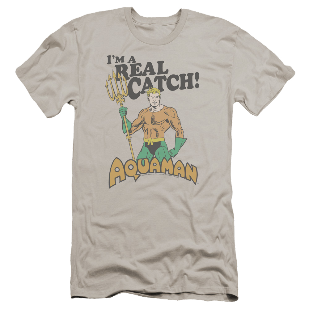 Aquaman Real Catch - Men's Premium Slim Fit T-Shirt Men's Premium Slim Fit T-Shirt Aquaman