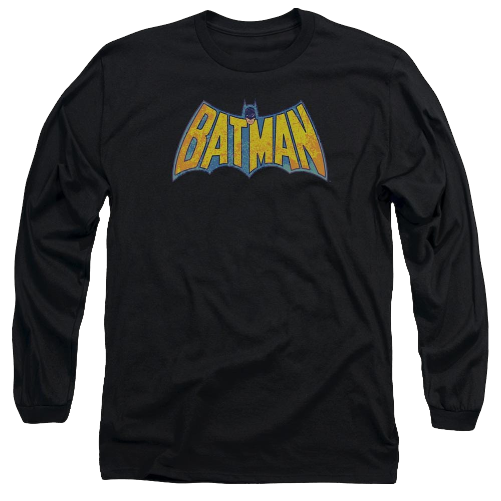 DC Comics Batman Neon Distress Logo - Men's Long Sleeve T-Shirt Men's Long Sleeve T-Shirt Batman