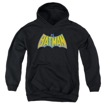 DC Batman Batman Neon Distress Logo - Youth Hoodie Youth Hoodie (Ages 8-12) Batman
