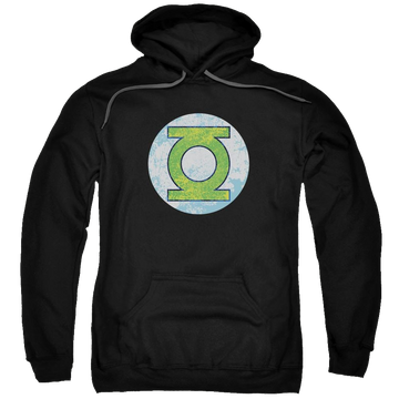 DC Comics Gl Neon Distress Logo - Pullover Hoodie Pullover Hoodie Green Lantern