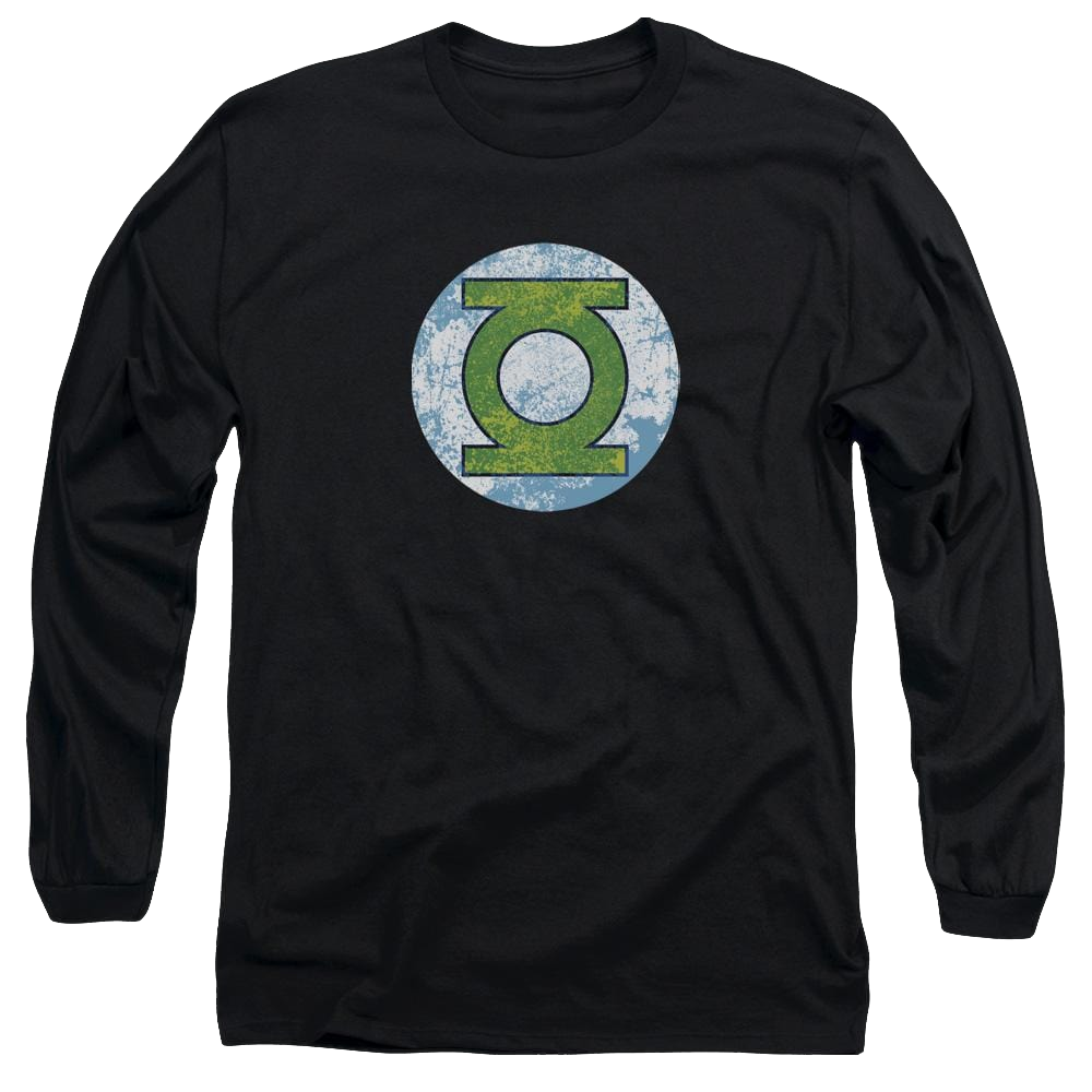 DC Comics Gl Neon Distress Logo - Men's Long Sleeve T-Shirt Men's Long Sleeve T-Shirt Green Lantern