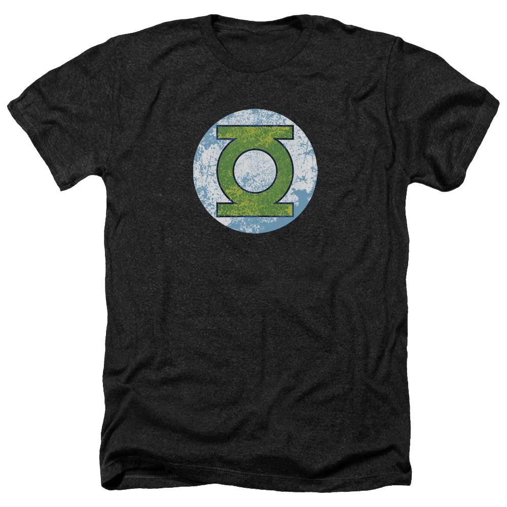 DC Comics Gl Neon Distress Logo - Men's Heather T-Shirt Men's Heather T-Shirt Green Lantern
