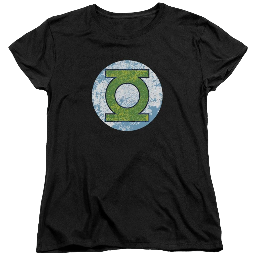 DC Comics Gl Neon Distress Logo - Women's T-Shirt Women's T-Shirt Green Lantern