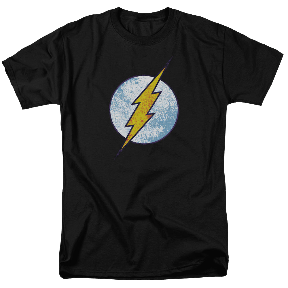 Flash, The Flash Neon Distress Logo - Men's Regular Fit T-Shirt Men's Regular Fit T-Shirt The Flash