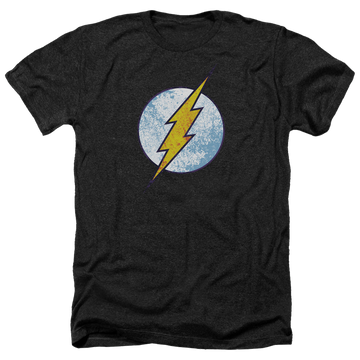 Charcoal men's heather t-shirt with Flash Neon Distress Logo graphic