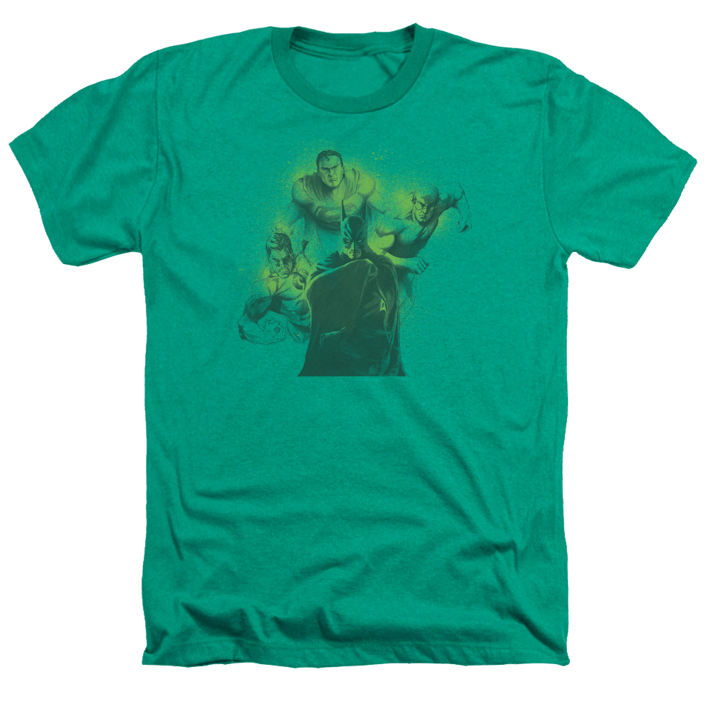 Justice League Spray Sketch League - Men's Heather T-Shirt Men's Heather T-Shirt Justice League