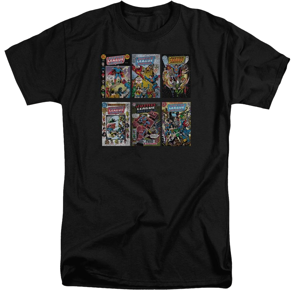 DC Comics Dco Covers - Men's Tall Fit T-Shirt Men's Tall Fit T-Shirt Justice League