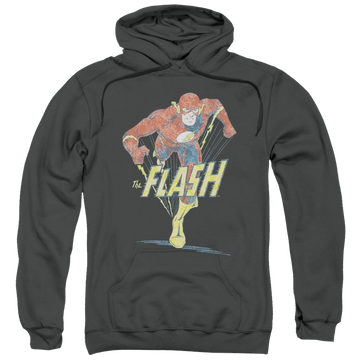 Charcoal pullover hoodie with The Flash Desaturated Flash graphic