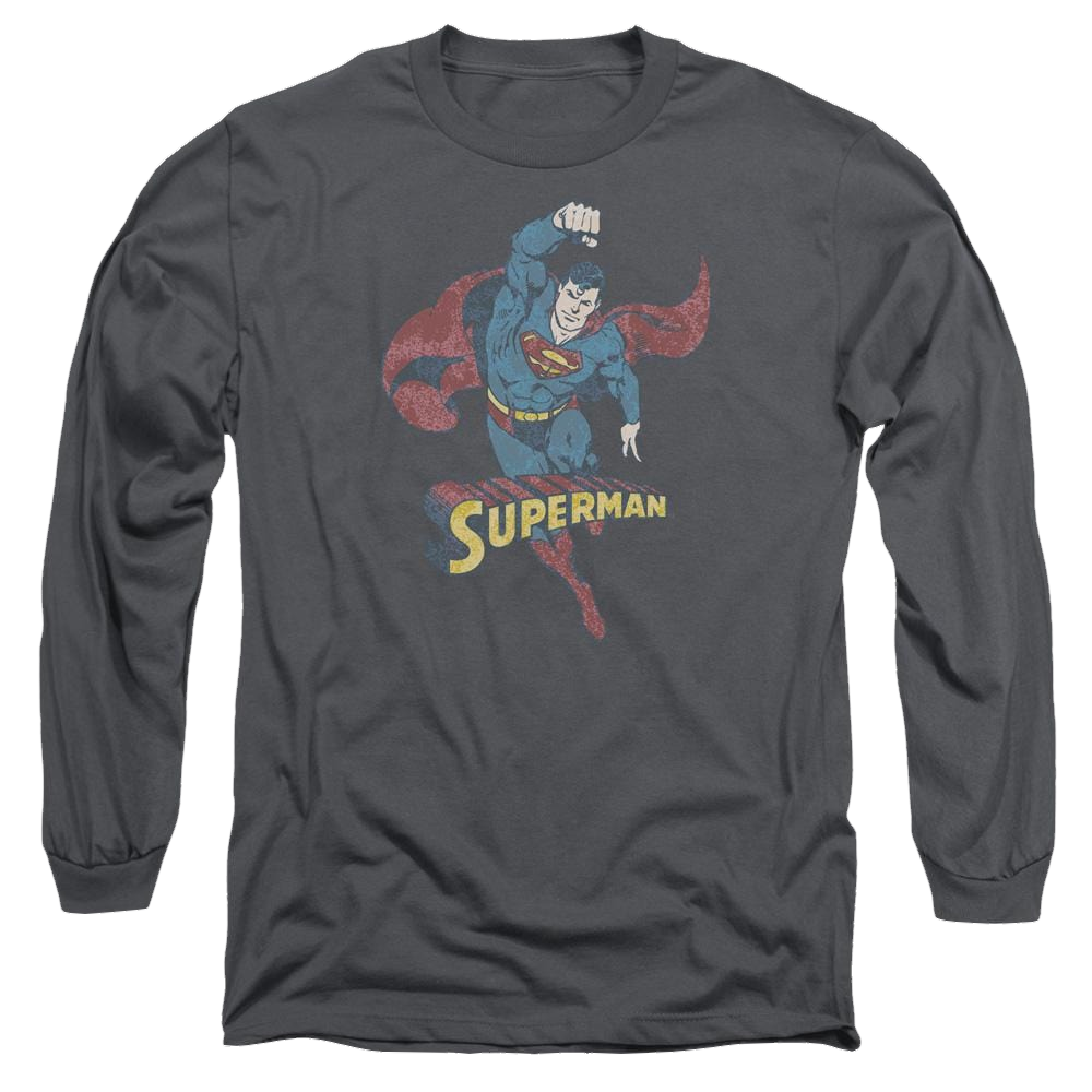 DC Comics Desaturated Superman - Men's Long Sleeve T-Shirt Men's Long Sleeve T-Shirt Superman