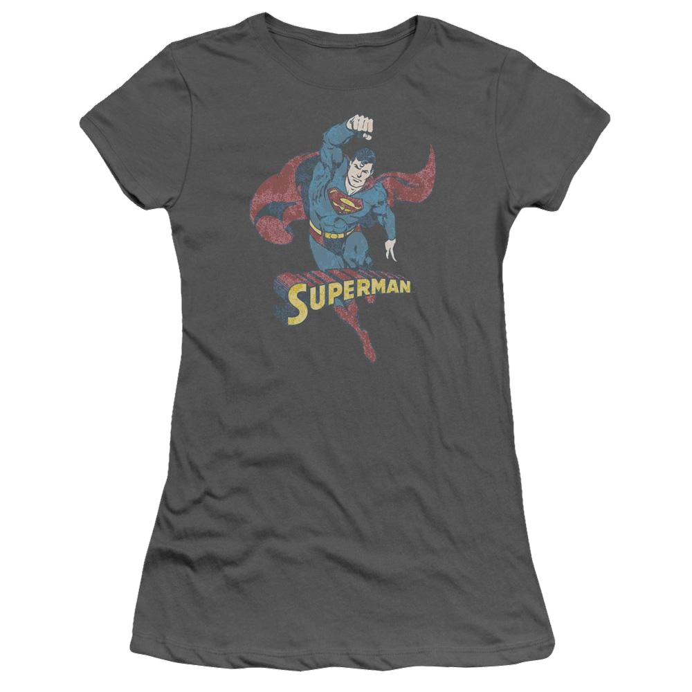 DC Comics Desaturated Superman - Juniors T-Shirt Juniors T-Shirt Superman