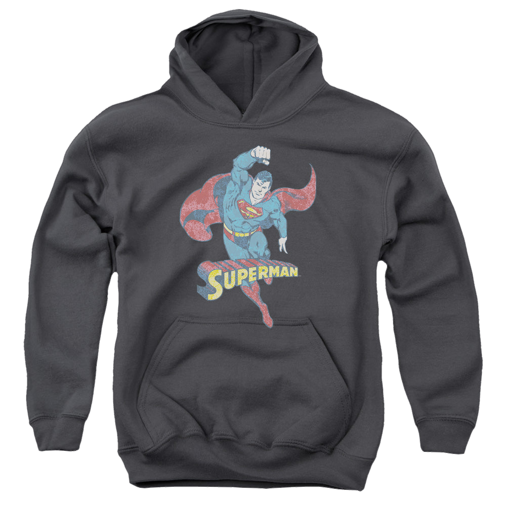 Superman Desaturated Superman - Youth Hoodie Youth Hoodie (Ages 8-12) Superman
