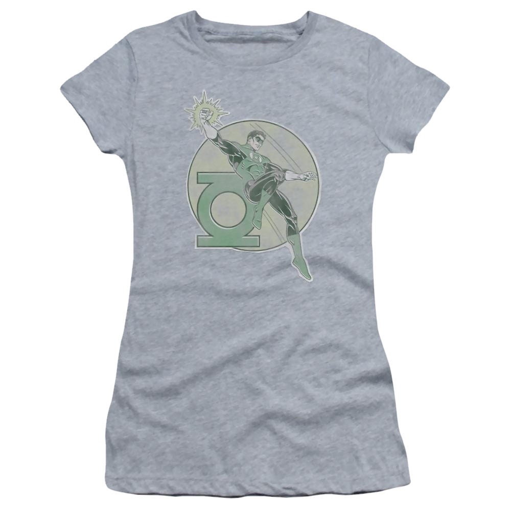 DC Comics Retro Lantern Iron On - Juniors T-Shirt Juniors T-Shirt Green Lantern