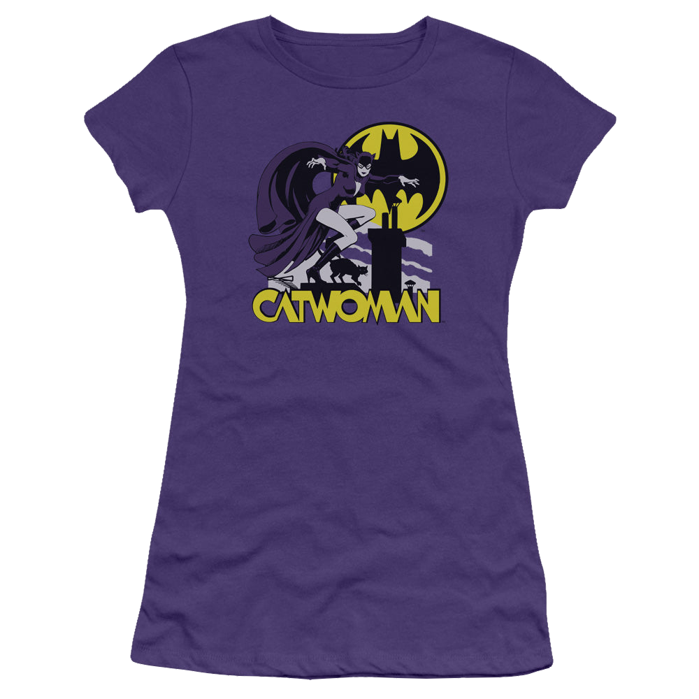 Catwoman Rooftop Cat - Juniors T-Shirt Juniors T-Shirt Catwoman