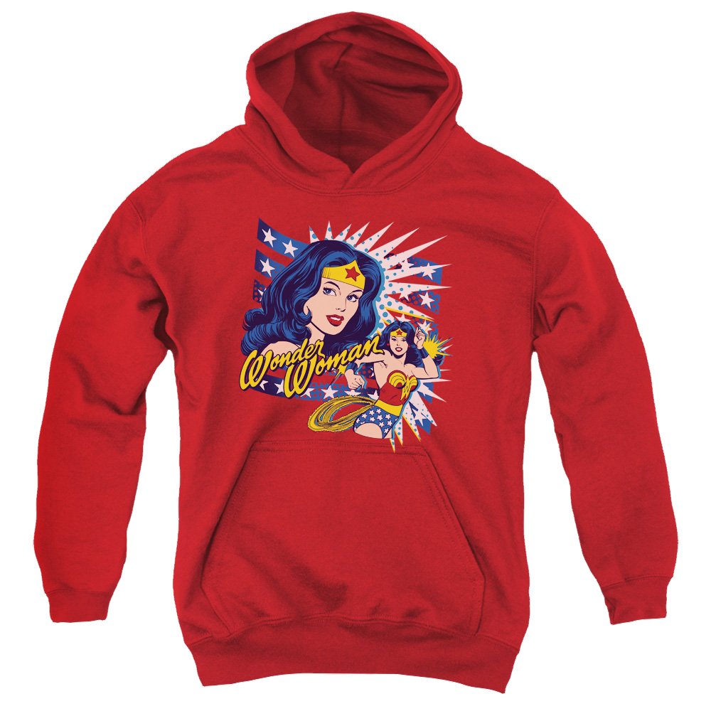 Wonder Woman Pop Art Wonder - Youth Hoodie Youth Hoodie (Ages 8-12) Wonder Woman