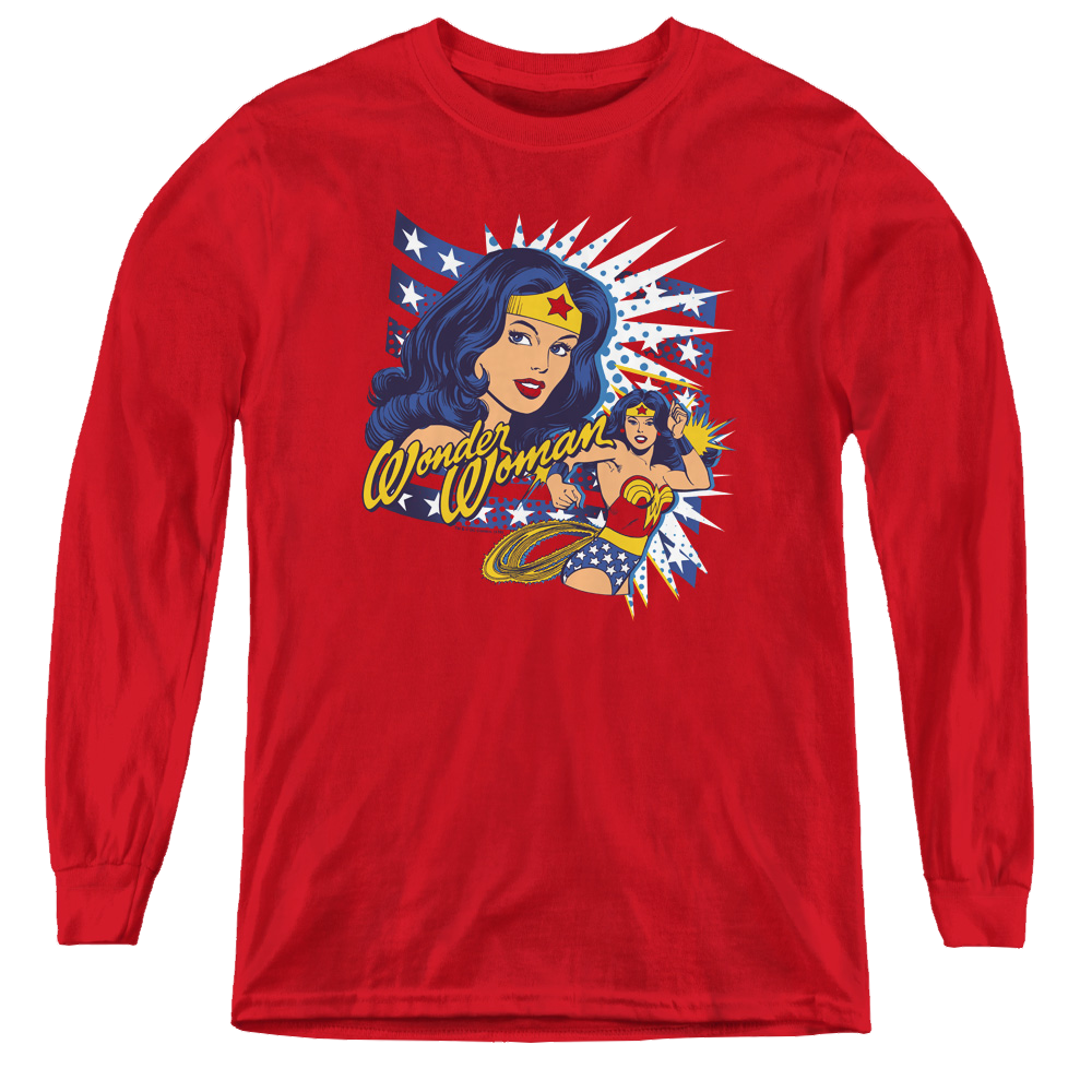 Wonder Woman Pop Art Wonder - Youth Long Sleeve T-Shirt Youth Long Sleeve T-Shirt Wonder Woman