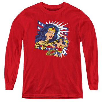 Wonder Woman Pop Art Wonder - Youth Long Sleeve T-Shirt Youth Long Sleeve T-Shirt Wonder Woman