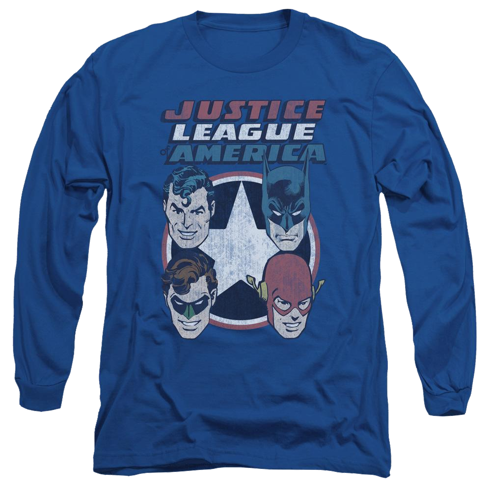 DC Comics 4 Stars - Men's Long Sleeve T-Shirt Men's Long Sleeve T-Shirt Justice League