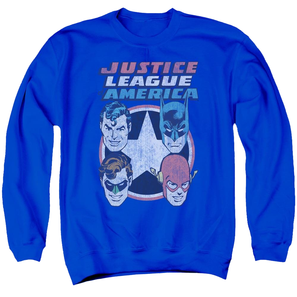 DC Comics 4 Stars - Men's Crewneck Sweatshirt Men's Crewneck Sweatshirt Justice League