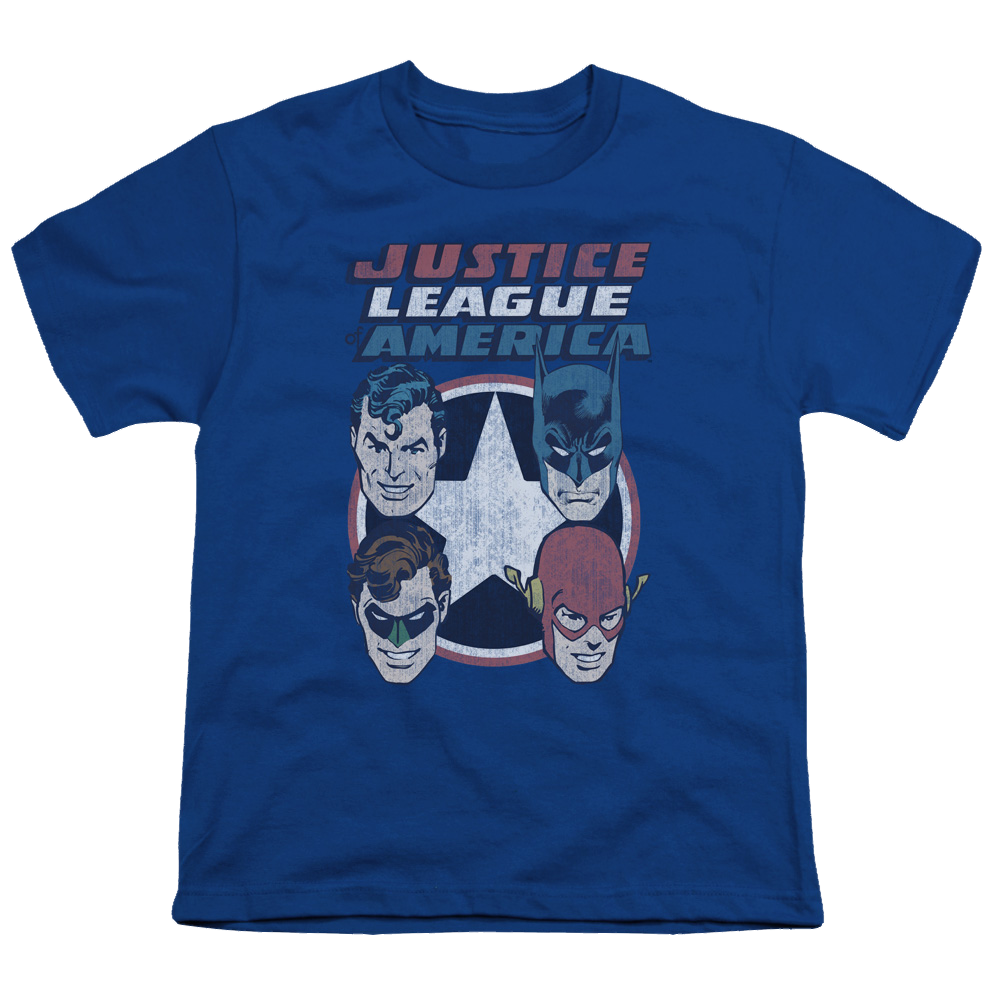 Justice League 4 Stars - Youth T-Shirt Youth T-Shirt (Ages 8-12) Justice League
