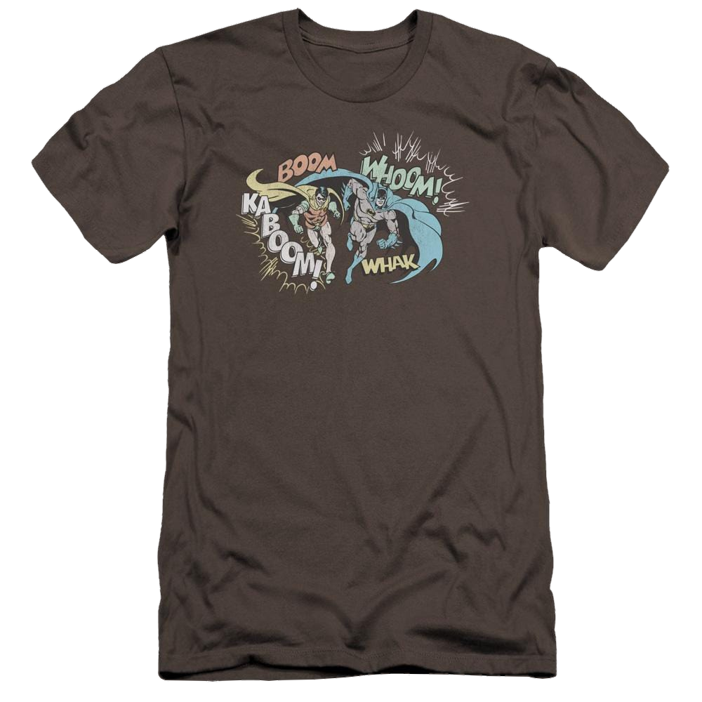 DC Comics Action Duo - Men's Premium Slim Fit T-Shirt Men's Premium Slim Fit T-Shirt Batman