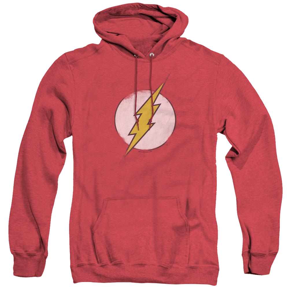 Flash, The Rough Flash Logo - Heather Pullover Hoodie Heather Pullover Hoodie The Flash