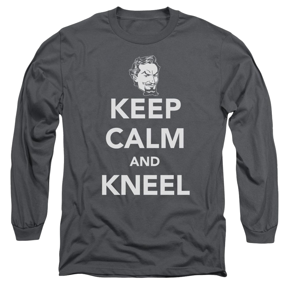 DC Comics Keep Calm And Kneel - Men's Long Sleeve T-Shirt Men's Long Sleeve T-Shirt DC Comics