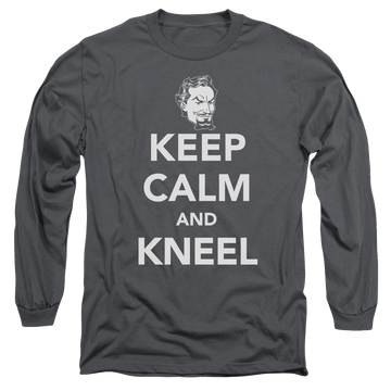 DC Comics Keep Calm And Kneel - Men's Long Sleeve T-Shirt Men's Long Sleeve T-Shirt DC Comics