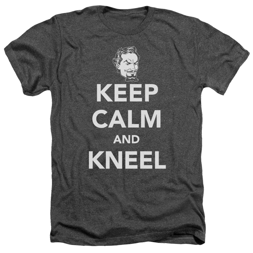 DC Comics Keep Calm And Kneel - Men's Heather T-Shirt Men's Heather T-Shirt DC Comics