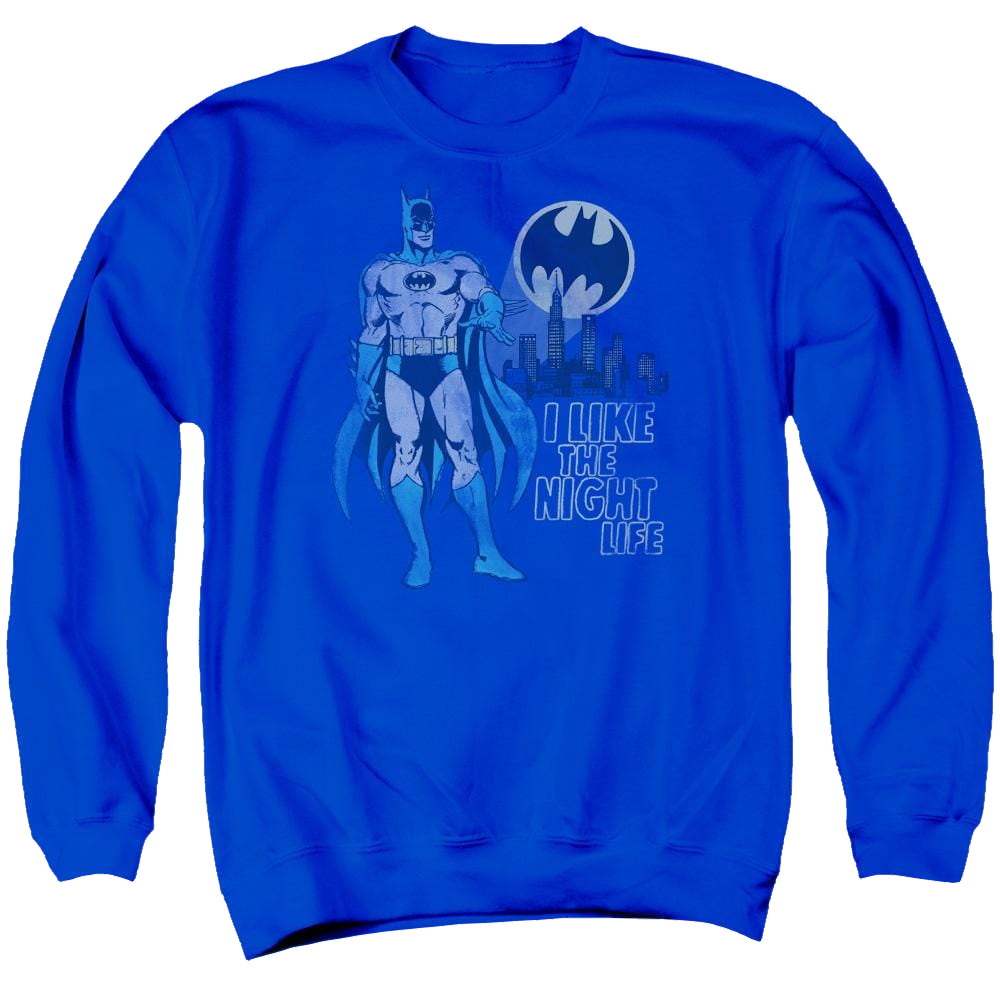 DC Comics Night Life - Men's Crewneck Sweatshirt Men's Crewneck Sweatshirt DC Comics