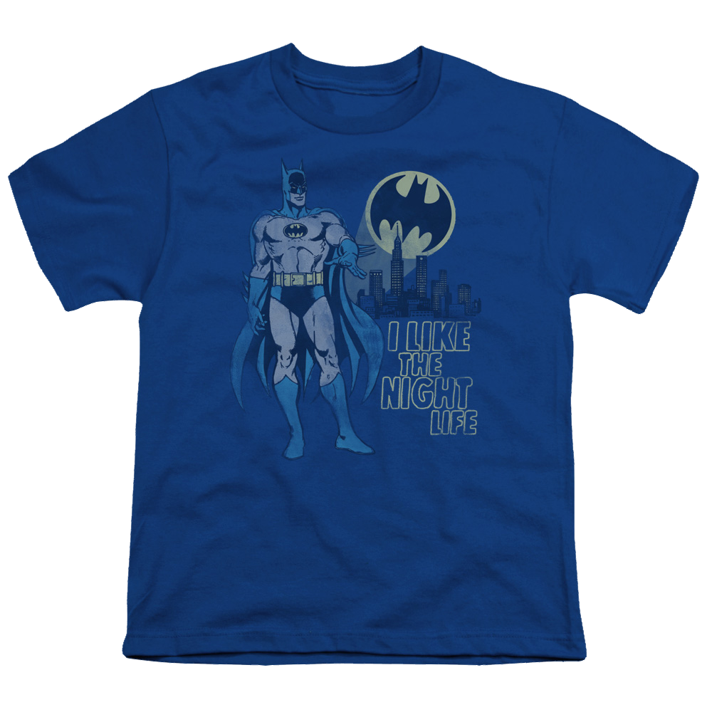 DC Batman Night Life - Youth T-Shirt Youth T-Shirt (Ages 8-12) Batman