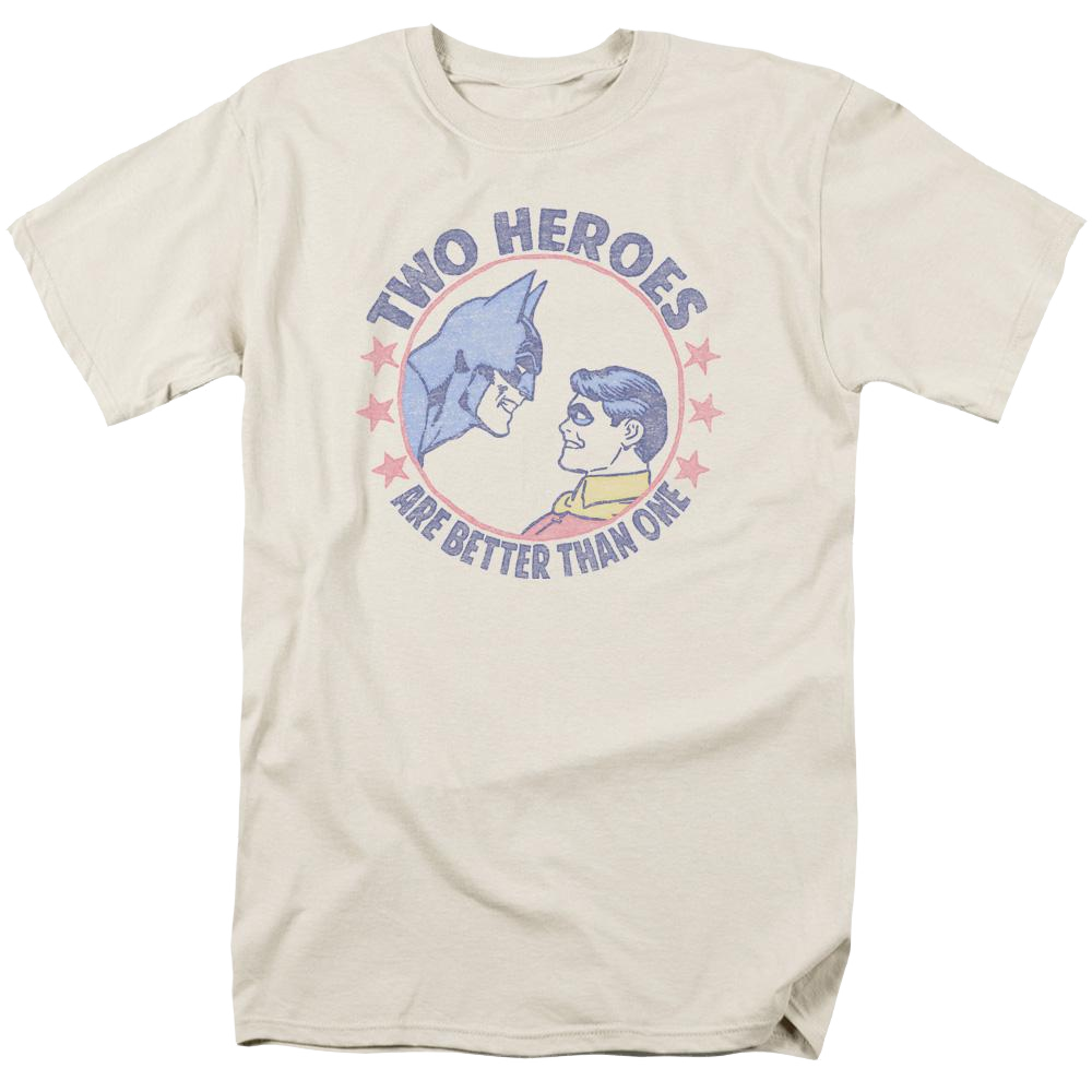 DC Comics Two Heroes - Men's Regular Fit T-Shirt Men's Regular Fit T-Shirt Batman