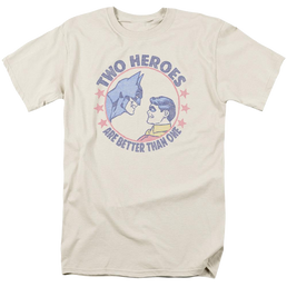 DC Comics Two Heroes - Men's Regular Fit T-Shirt Men's Regular Fit T-Shirt Batman   