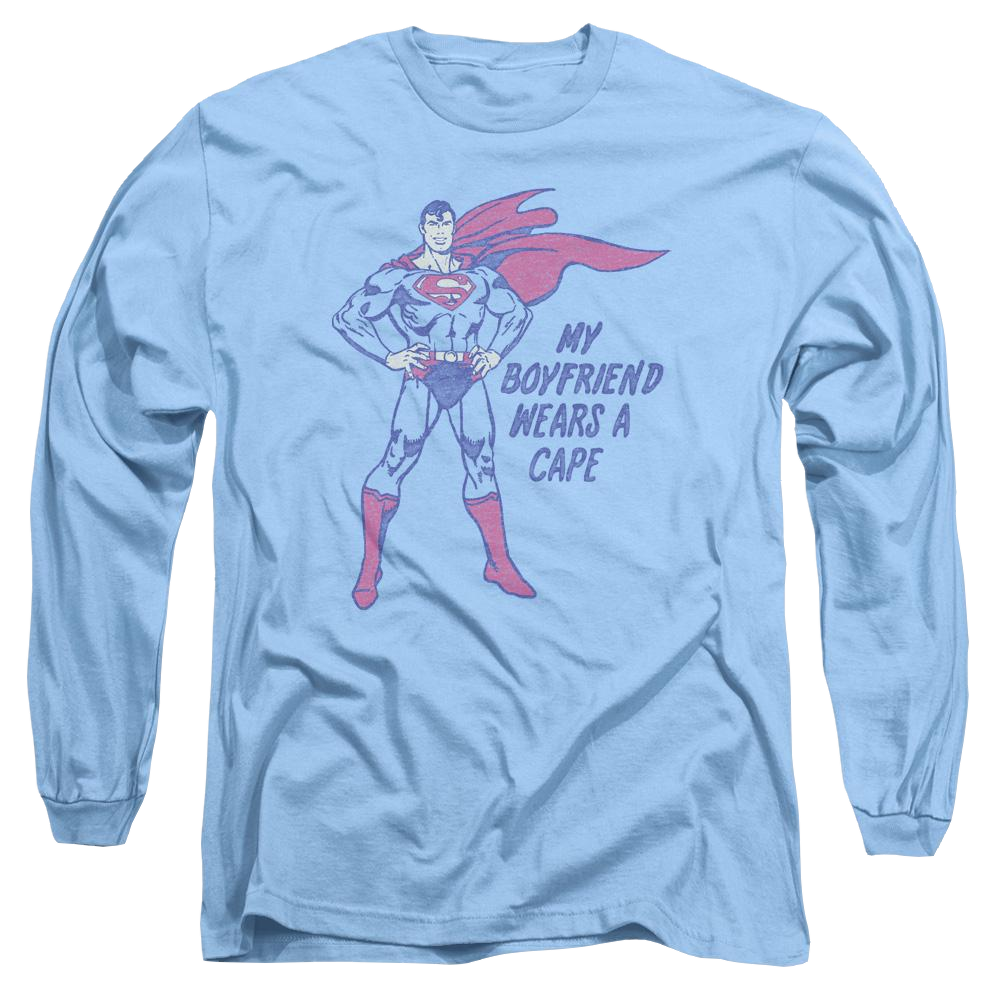 DC Comics Wears A Cape - Men's Long Sleeve T-Shirt Men's Long Sleeve T-Shirt Superman