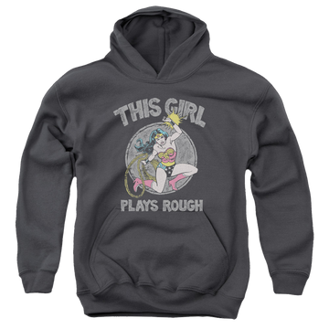 Wonder Woman Plays Rough - Youth Hoodie Youth Hoodie (Ages 8-12) Wonder Woman