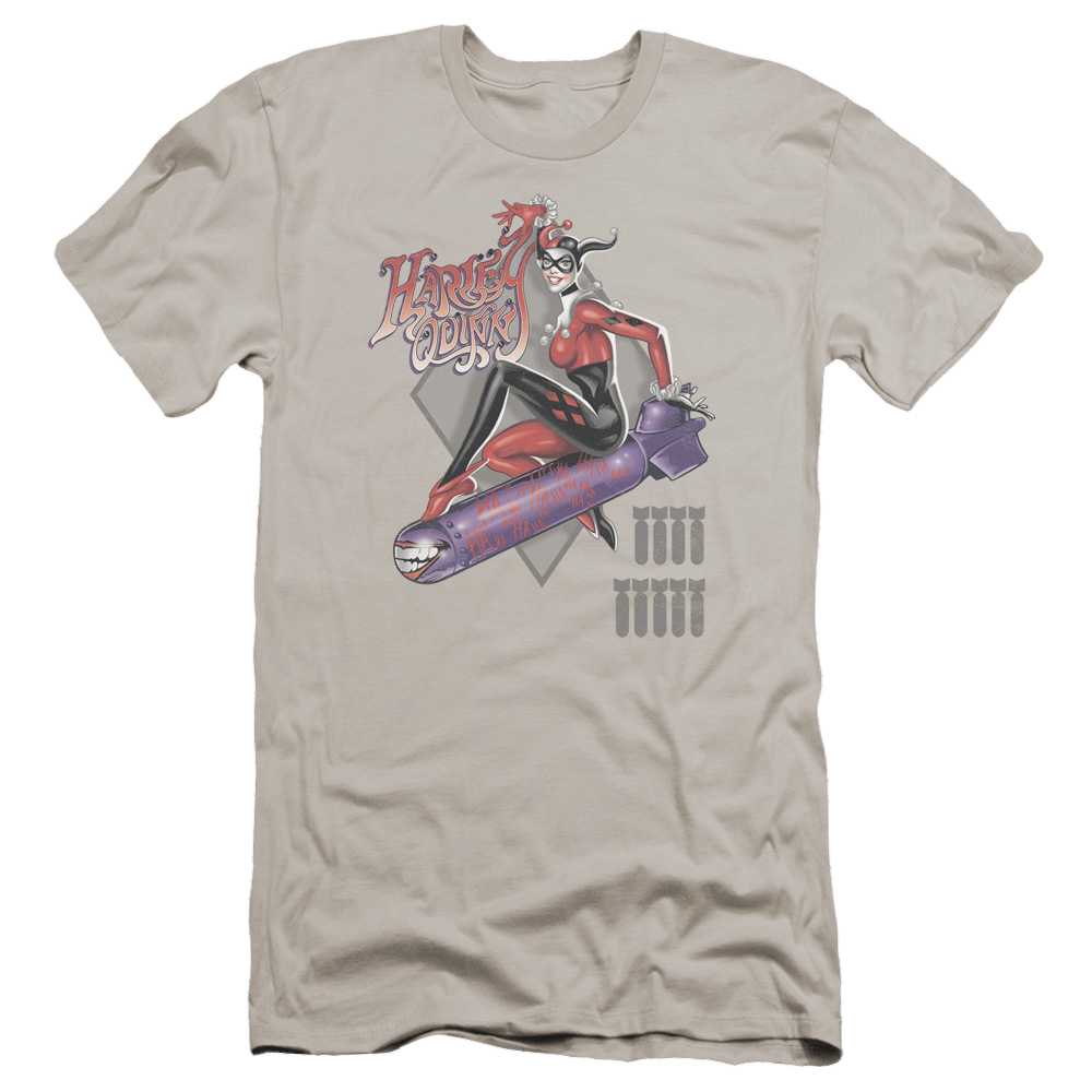 Dc Harleys The Bomb Premium Adult Slim Fit T-Shirt Men's Premium Slim Fit T-Shirt Harley Quinn