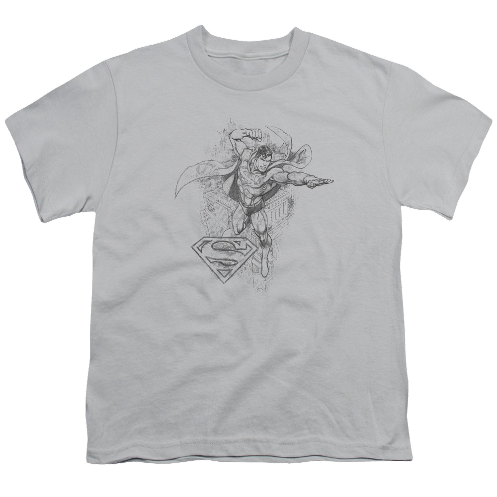 Superman Flying Flex - Youth T-Shirt Youth T-Shirt (Ages 8-12) Superman