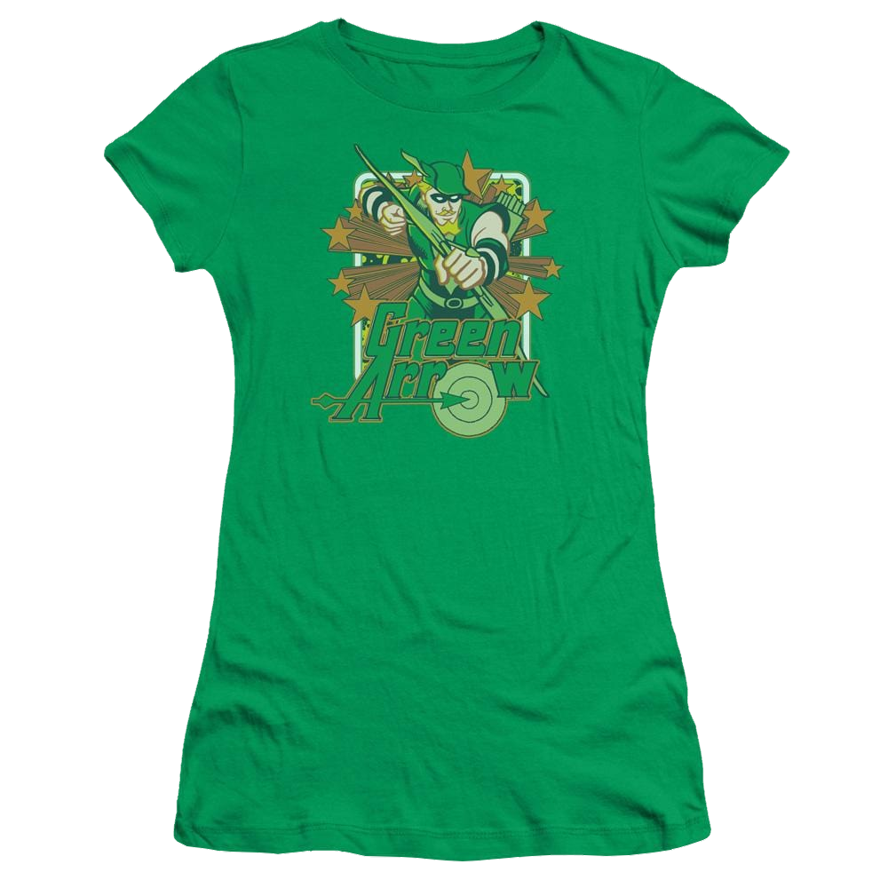 DC Comics Green Arrow Stars - Juniors T-Shirt Juniors T-Shirt Green Arrow