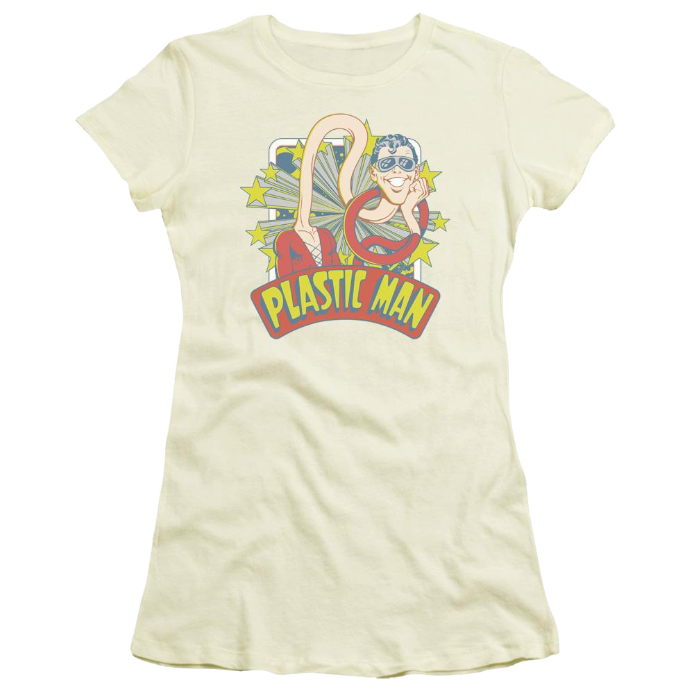 DC Comics Plastic Man Stars - Juniors T-Shirt Juniors T-Shirt DC Comics