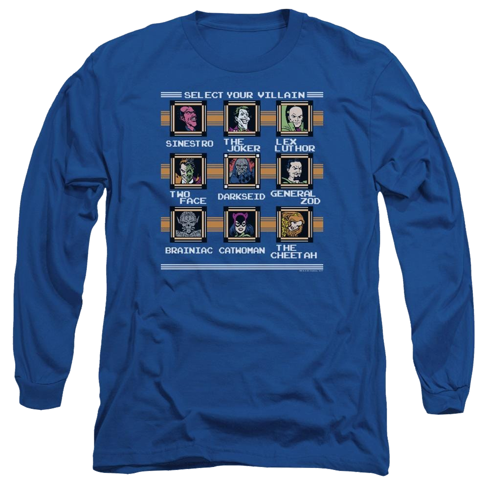 DC Comics Stage Select - Men's Long Sleeve T-Shirt Men's Long Sleeve T-Shirt Justice League