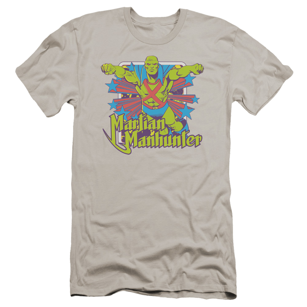 Dc Manhunter Stars Premium Adult Slim Fit T-Shirt Men's Premium Slim Fit T-Shirt Martian Manhunter