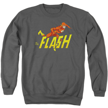 Black men's crewneck sweatshirt with The Flash 8 Bit Flash graphic
